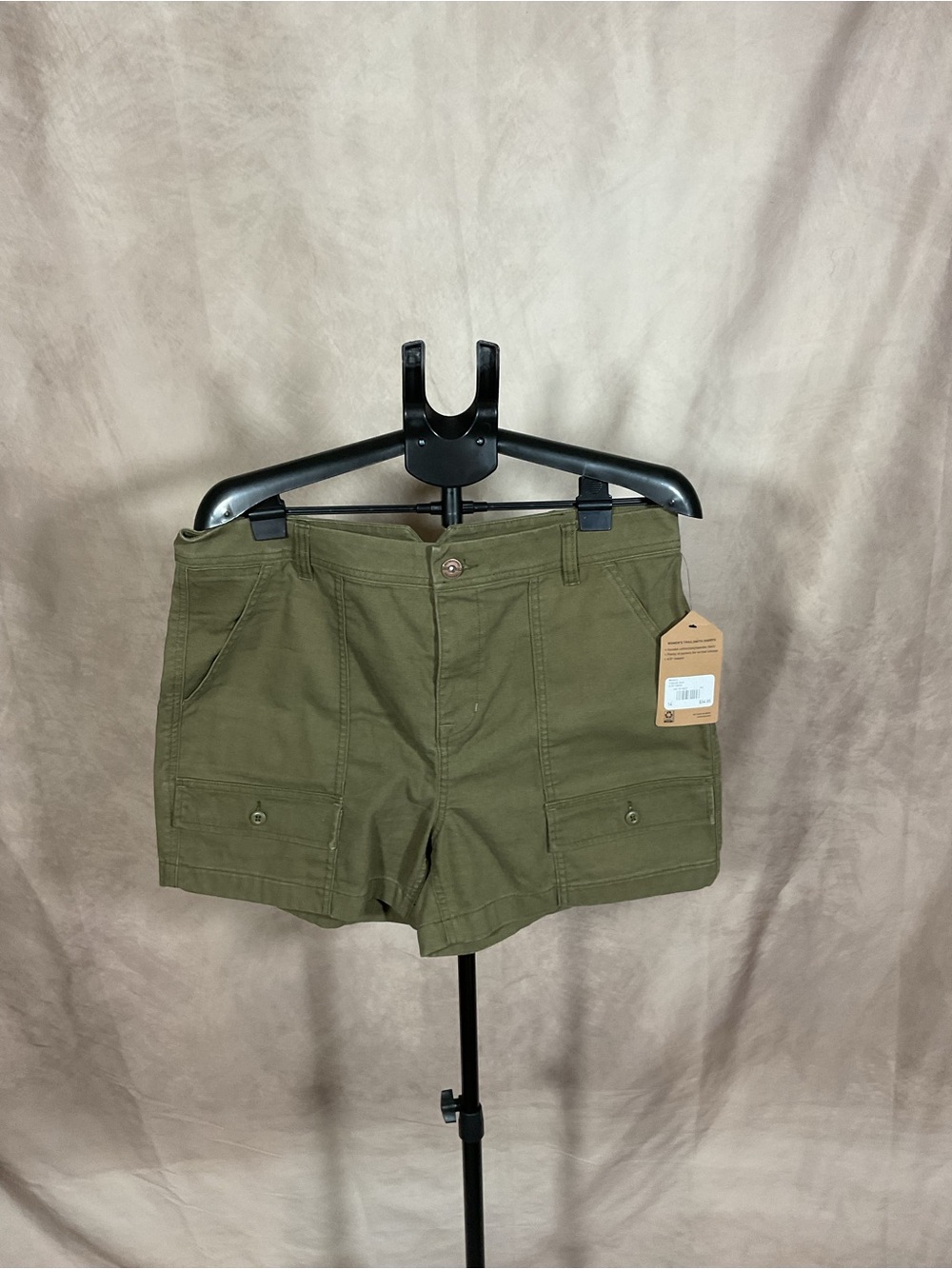 REI Womens Olive Utility Cargo Shorts